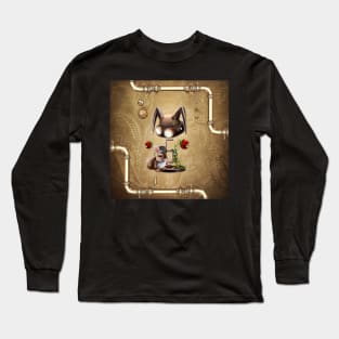 Steampunk, cute little bunny with hat Long Sleeve T-Shirt